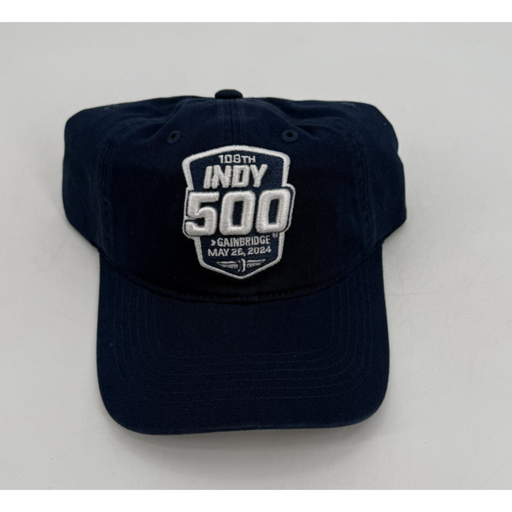 IndyCar Hat Slouch 2024 Indianapolis 108th Indy 500 Gainbridge Blue Adjustable